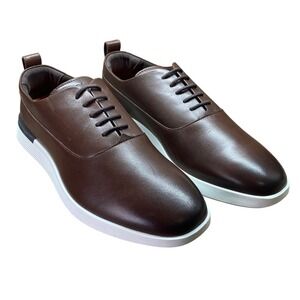 Wolf & Shepherd Crossover Derby Brown Leather Dress Sneakers Mens 8 SJ235 -$275